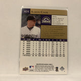 #624 Aaron Cook Colorado Rockies  Series 2 2009 Upper Deck Baseball Card A2K