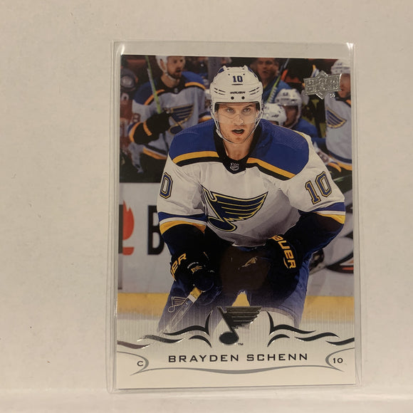 #157 Brayden Schenn St Louis Blues  Series 1 2018-19 Upper Deck Hockey Card A2L