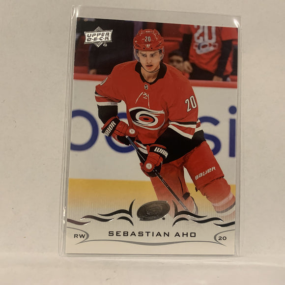 #35 Sebastian Aho Carolina Hurricanes  Series 1 2018-19 Upper Deck Hockey Card A2L