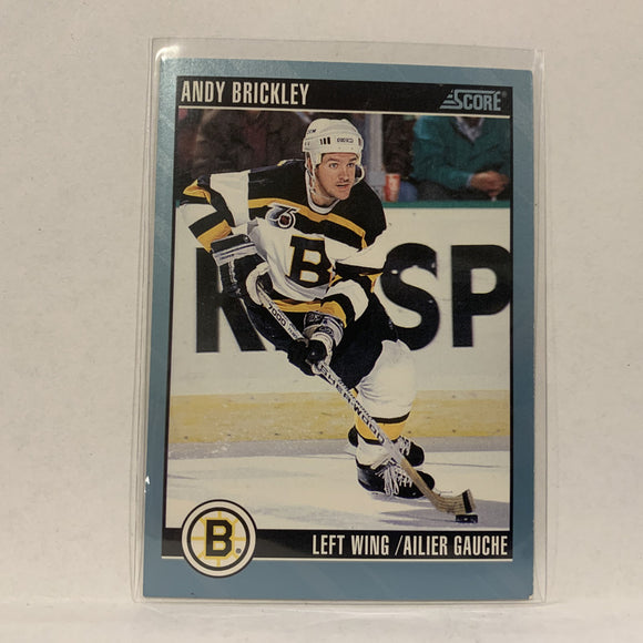 #296 Andy Brickley Boston Bruins   1992-93 Score Hockey Card A2N