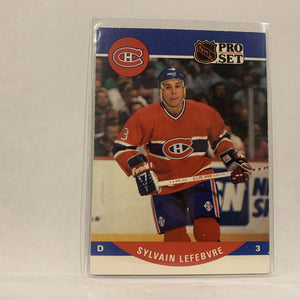 #472 Sylvain Lefebvre Montreal Canadiens   1990-91 Pro Set Hockey Card A2N