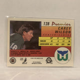 #128 Carey Wilson Hartford Whalers   1991-92 O-Pee-Chee Hockey Card A2N