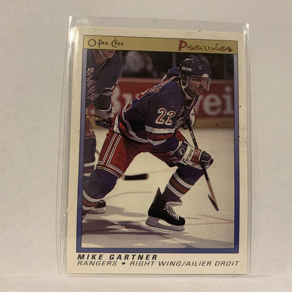 #36 Mike Gartner New York Rangers   1991-92 O-Pee-Chee Hockey Card A2O