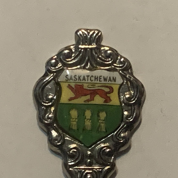 Saskatchewan Crest Emblem collectable Souvenir Spoon PJ