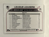 #165 Gurriel Brantley Guerrero Jr Batting Average Leaders 2022 Topps Series One Baseball Card