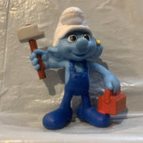 Handy Smurf peyo 2013 Mcdonalds Smurfs Toy Figure Action Figure AA24