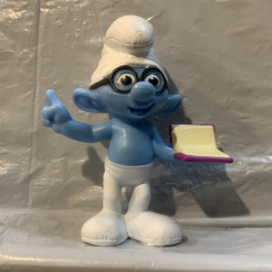 Brainy Smurf peyo 2013 Mcdonalds Smurfs Toy Figure Action Figure AA25