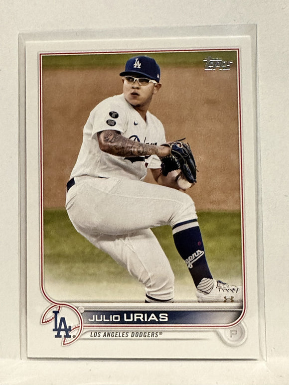 #299 Julio Urias Los Angeles Dodgers 2022 Topps Series One Baseball Card
