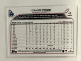 #40 David Price Los Angeles Dodgers 2022 Topps Series One Baseball Card
