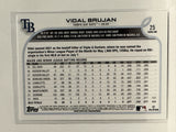 #25 Vidal Brujan Rookie Tampa Bay Rays 2022 Topps Series One Baseball Card