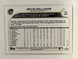 #26 Devin Williams   Milwaukee Brewers 2022 Topps Series One Baseball Card