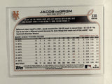 #330 Jacob DeGrom New York Mets 2022 Topps Series One Baseball Card