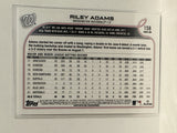#158 Riley Adams Rookie Washington Nationals 2022 Topps Series One Baseball Card