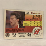 #62 Claude Lemieux New Jersey Devils   1991-92 O-Pee-Chee Hockey Card A2S