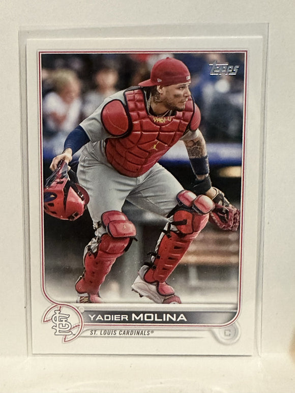 #205 Yadier Molina St Louis Cardinals 2022 Topps Series One Baseball Card