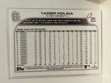 #205 Yadier Molina St Louis Cardinals 2022 Topps Series One Baseball Card