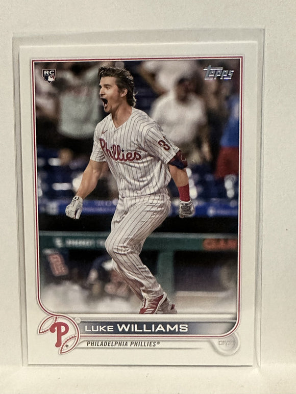 #62 Luke Williams Rookie Philadelphia Phillies 2022 Topps Series One Baseball Card