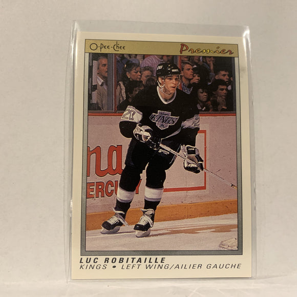 #99 Luc Robitaille Los Angeles Kings   1991-92 O-Pee-Chee Hockey Card A2T