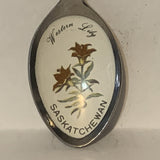 Moose Jaw Prairie Lily Saskatchewan collectable Souvenir Spoon PN