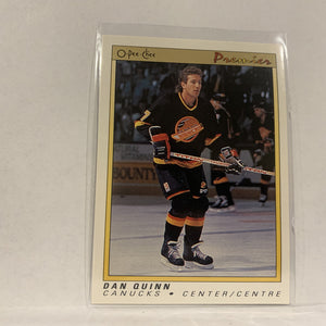 #93 Dan Quinn Vancouver Canucks   1991-92 O-Pee-Chee Hockey Card A2T