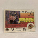 #93 Dan Quinn Vancouver Canucks   1991-92 O-Pee-Chee Hockey Card A2T