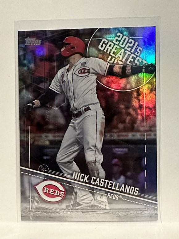 #21GH-3 Nick Castellanos Cincinnati Reds 2022 Topps Series One Baseball Card