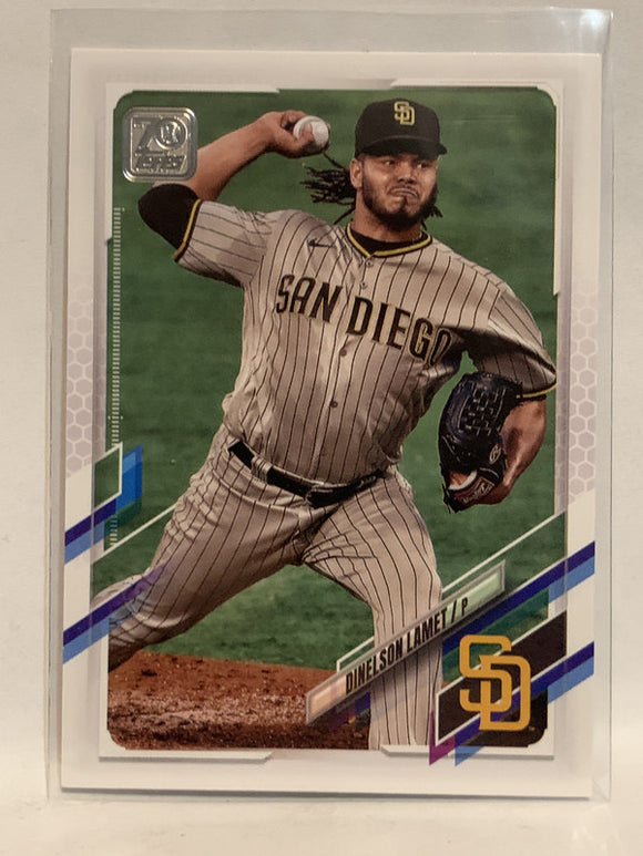 #418 Dinelson Lamet San Diego Padres 2021 Topps Series 2 Baseball Card