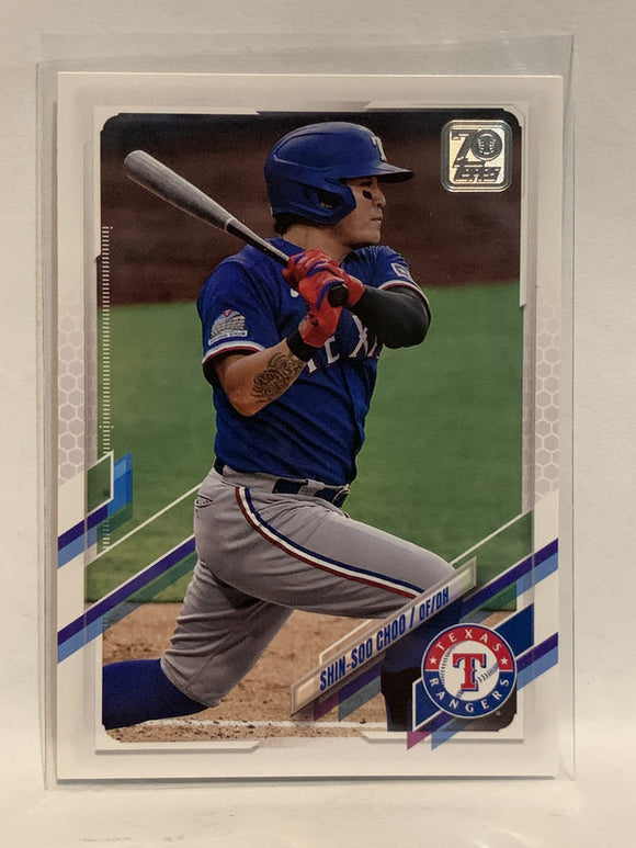 #657 Shin-Soo Choo Texas Rangers 2021 Topps Series 2 Baseball Card