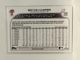 #250 Bryce Harper Philadelphia Phillies 2022 Topps Series One Baseball Card