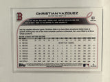 #63 Christian Vazquez Boston Red Sox 2022 Topps Series One Baseball Card