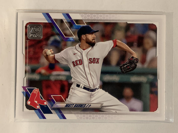 #484 Matt Barnes Boston Red Sox 2021 Topps Series 2 Baseball Card