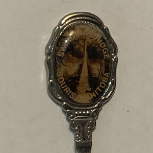 Swinging Bridge Souris Manitoba collectable Souvenir Spoon PQ