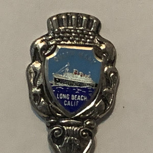 Long Beach California Queen Mary Boat collectable Souvenir Spoon PQ