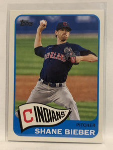 #T65-20 Shane Bieber Cleveland Indians 2021 Topps Series 2 Baseball Card