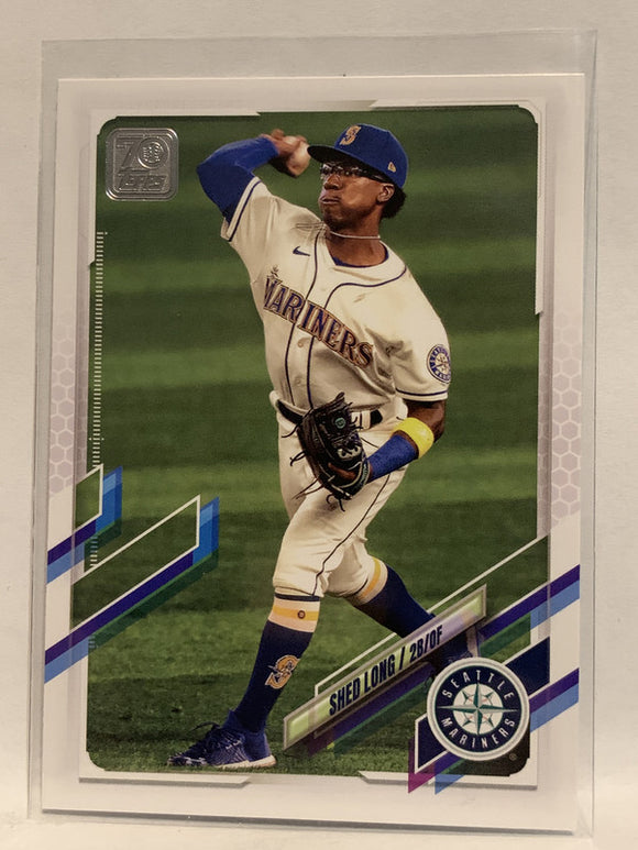 #345 Shed Long Seattle Mariners 2021 Topps Series 2 Baseball Card