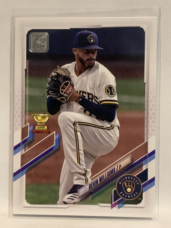 #485 Devin Williams All Star Rookie Milwaukee Brewers 2021 Topps Series 2 Baseball Card