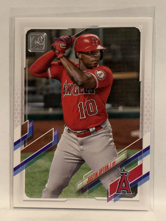 #527 Justin Upton Los Angeles Angels 2021 Topps Series 2 Baseball Card