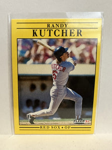 #100 Randy Kutcher Boston Red Sox 1991 Fleer Baseball Card