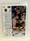 #177 Dave Poulin Boston Bruins 1990-91 Upper Deck Hockey Card