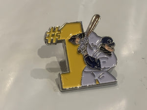 #1 Baseball Player Lapel Hat Pin BF