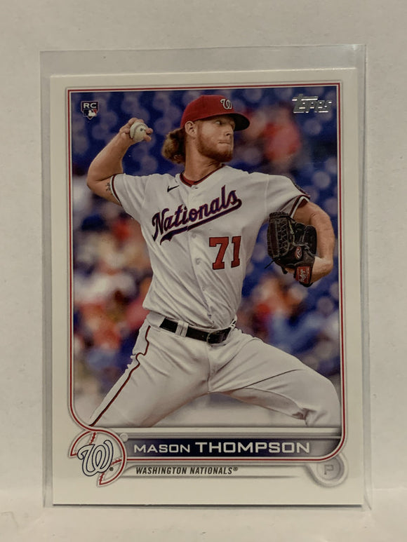 #38 Mason Thompson Rookie Washington Nationals 2022 Topps Series 1 Baseball Card MLB