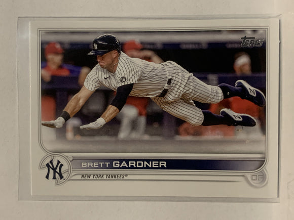 #49 Brett Gardner New York Yankees 2022 Topps Series 1 Baseball Card MLB
