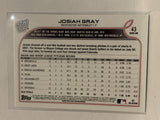 #43 Josiah Gray Rookie Washington Nationals 2022 Topps Series 1 Baseball Card MLB