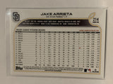 #214 Jake Arrieta San Diego Padres 2022 Topps Series 1 Baseball Card MLB