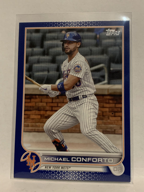 #37 Michael Conforto Blue New York Mets 2022 Topps Series 1 Baseball Card MLB