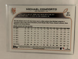 #37 Michael Conforto Blue New York Mets 2022 Topps Series 1 Baseball Card MLB