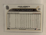 #214 Jake Arrieta San Diego Padres 2022 Topps Series 1 Baseball Card MLB