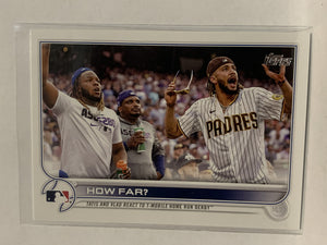 #320 How Far Tatis and Vlad React   2022 Topps Series 1 Baseball Card MLB