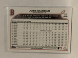 #15 Jose Iglesias Boston Red Sox 2022 Topps Series 1 Baseball Card MLB