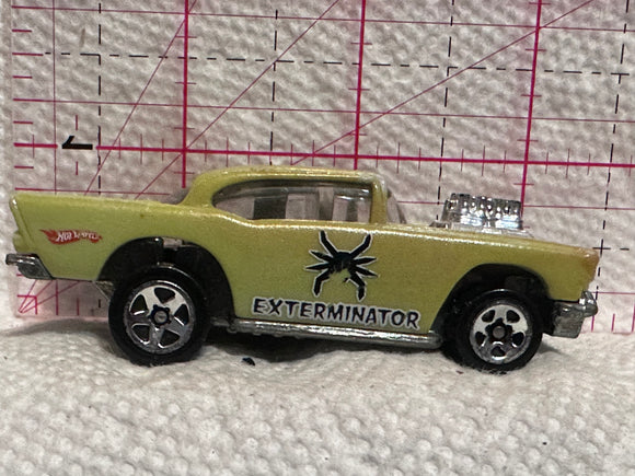 Yellow Exterminator 1957 Chevy 1976 Hot Wheels Diecast Car